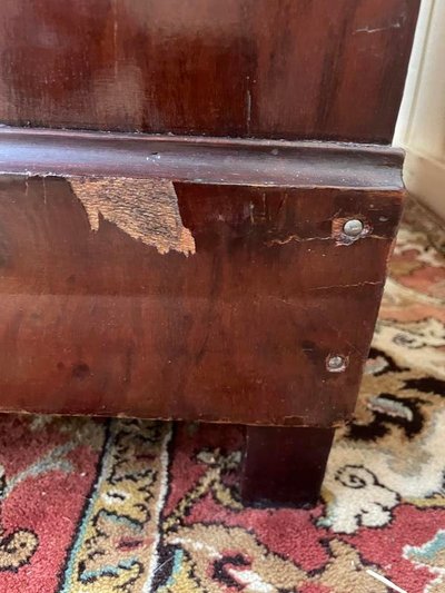 Commode Louis Philippe acajou et marbre 