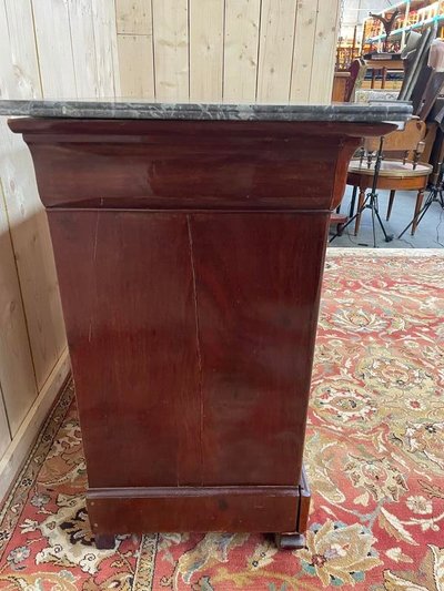Commode Louis Philippe acajou et marbre 