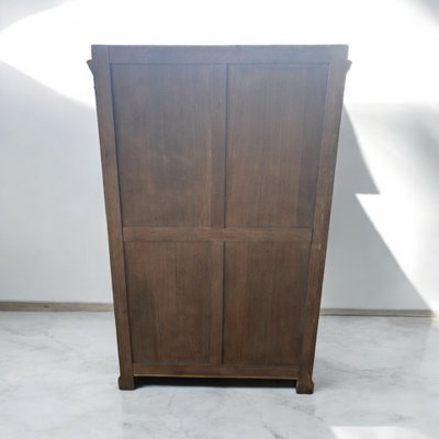Grande mobile notarile in rovere sabbiato, fine XIX secolo 