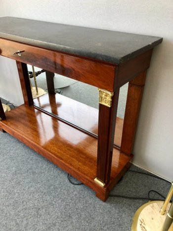 Console Empire En Acajou, XIXe Siècle