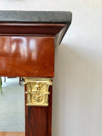 Console Empire En Acajou, XIXe Siècle