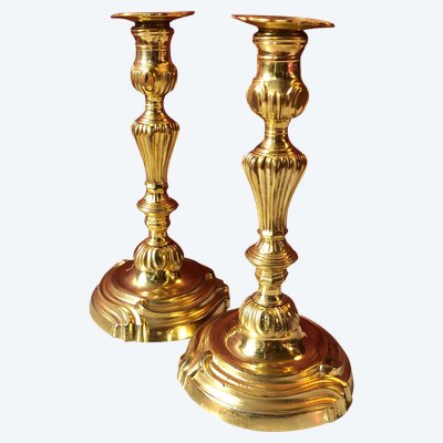Pair of candlesticks, Louis XV period