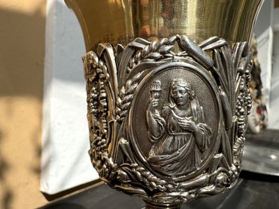 Calice d'argento e coppa in vermeil - Inizio XIX secolo