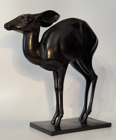 Sculpture bronze cire perdue Antilope par Christa Winsloe-Hatvany / Susse Frères