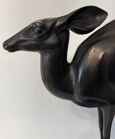 Sculpture bronze cire perdue Antilope par Christa Winsloe-Hatvany / Susse Frères