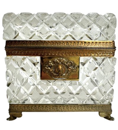 Le Creusot - Crystal and gilded bronze box