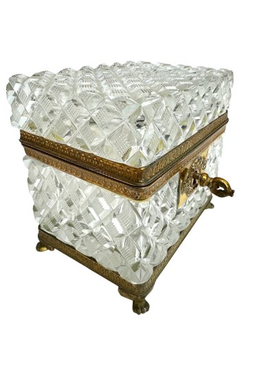 Le Creusot - Crystal and gilded bronze box