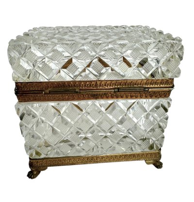 Le Creusot - Crystal and gilded bronze box