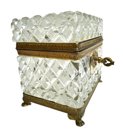 Le Creusot - Crystal and gilded bronze box