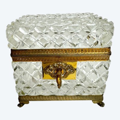 Le Creusot - Crystal and gilded bronze box