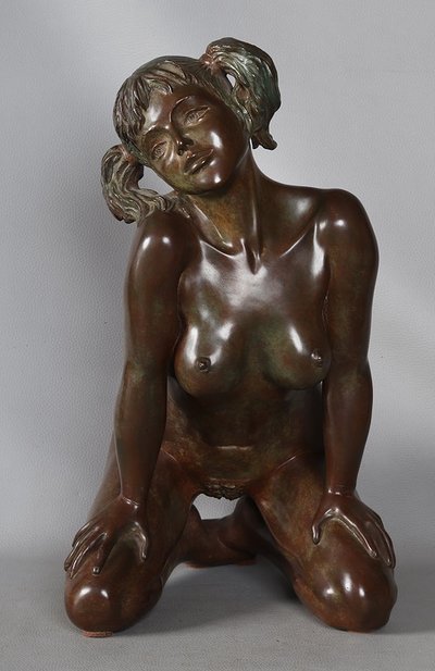 Bronzo del XX secolo, di Nacera KAINOU, nudo femminile