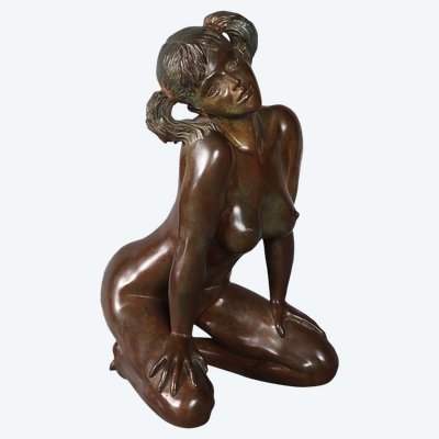 Bronzo del XX secolo, di Nacera KAINOU, nudo femminile