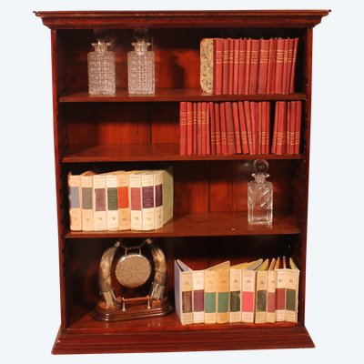 Bibliothèque Ouverte En Acajou 19° Siècle-angleterre