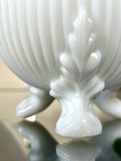 Barattolo per caramelle Drageoir Scatola opalina bianca - Decorazione