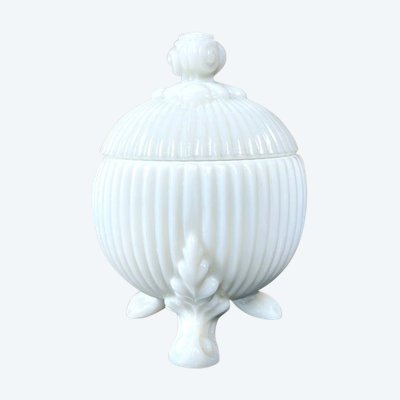 Barattolo per caramelle Drageoir Scatola opalina bianca - Decorazione