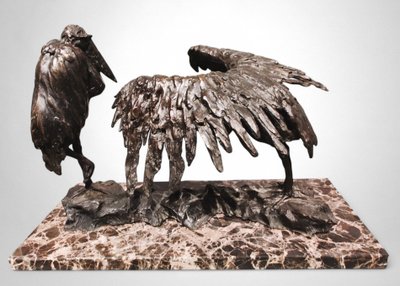 Guido Righetti Bronzo Due marabutti africani (1914)