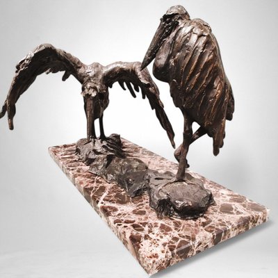 Guido Righetti Bronzo Due marabutti africani (1914)