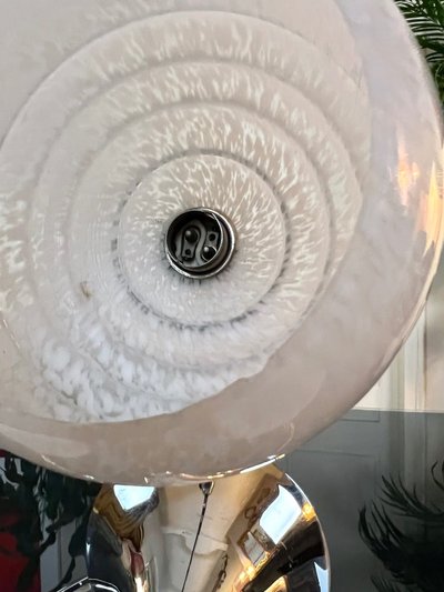 Lampadario Clichy a globi in metallo cromato - Luminaire Vintage