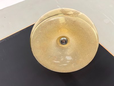 Blown glass paste pendant light, 1970s