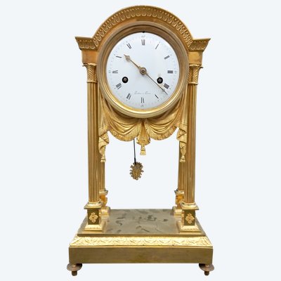 Louis XVI period portico clock