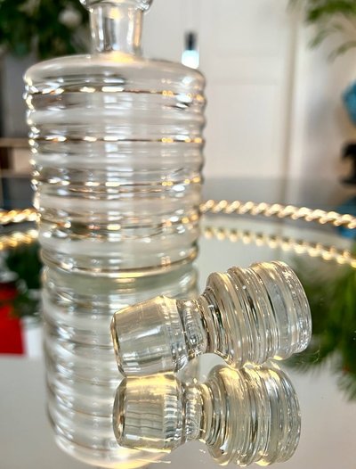 Caraffa da bar - Bouteille En Verre - Filets d'Or Fin - Art Déco