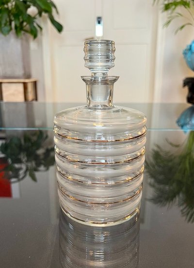 Caraffa da bar - Bouteille En Verre - Filets d'Or Fin - Art Déco