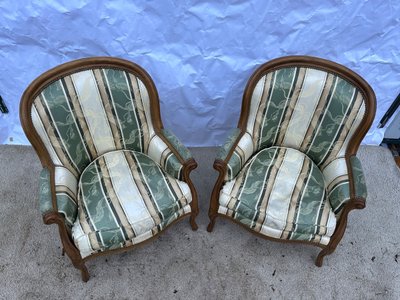 Pair of modern bergere chairs
