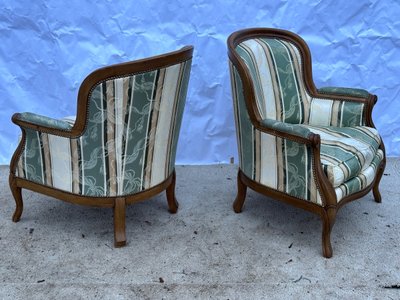 Pair of modern bergere chairs