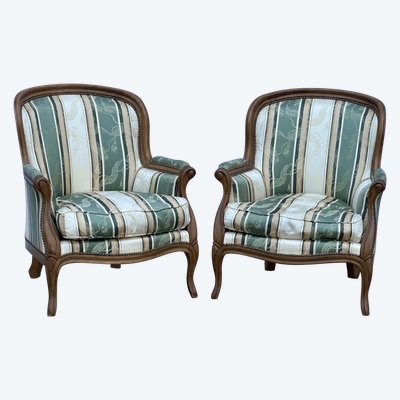 Pair of modern bergere chairs