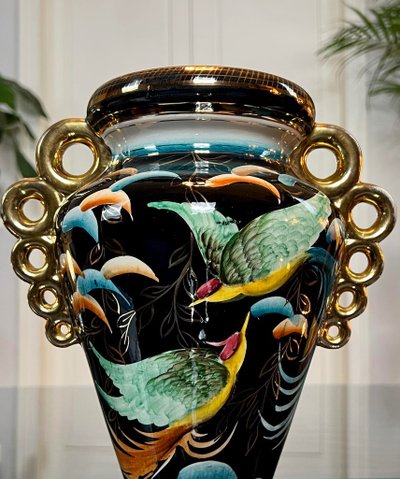 Vintage Earthenware Vase - Dans Le Goût Des Styles Vallauris Monaco