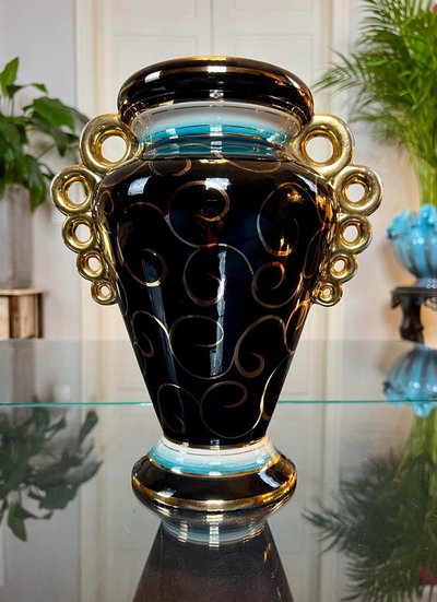 Vintage Earthenware Vase - Dans Le Goût Des Styles Vallauris Monaco