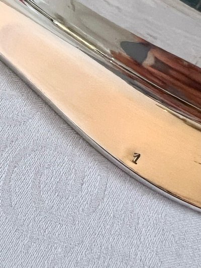Légumier Plat De Service En Métal Argenté - Vintage Shaped Piece
