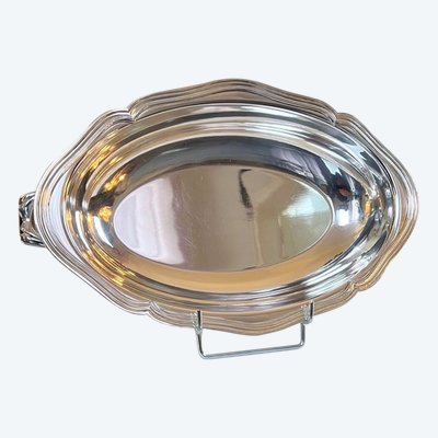 Légumier Plat De Service En Métal Argenté - Vintage Shaped Piece
