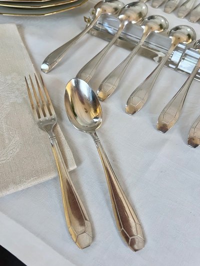 Silver Plated Entremets Cutlery - Art Deco - Forks Spoons