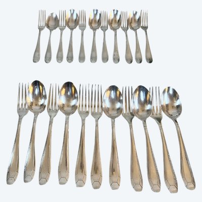 Silver Plated Entremets Cutlery - Art Deco - Forks Spoons