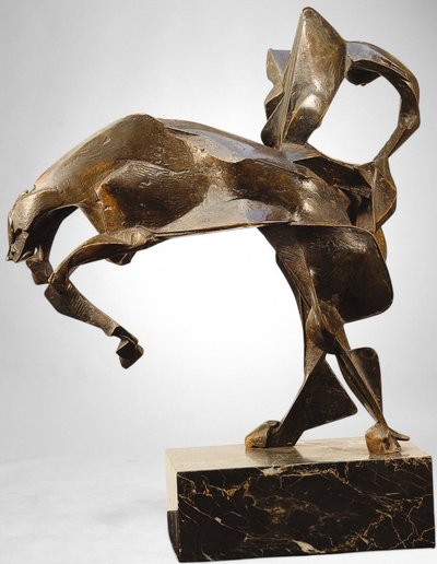 Bucephalus (also titled Alexander, King of Macedon) – Bronze sculpture by Manolis Tzobana