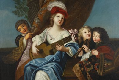 Scuola francese del XIX secolo, da Jacques-François Courtin (1672–1752) Il suonatore di cetra