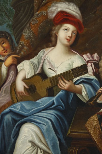 Scuola francese del XIX secolo, da Jacques-François Courtin (1672–1752) Il suonatore di cetra