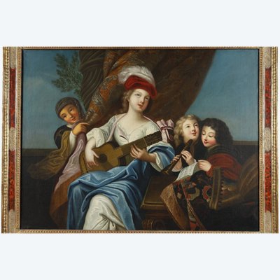 Scuola francese del XIX secolo, da Jacques-François Courtin (1672–1752) Il suonatore di cetra