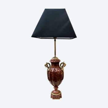 Marble Vase Mounted As A Lamp. Gilded Bronze Mounting Signed Susse Frères, Late 19th Century