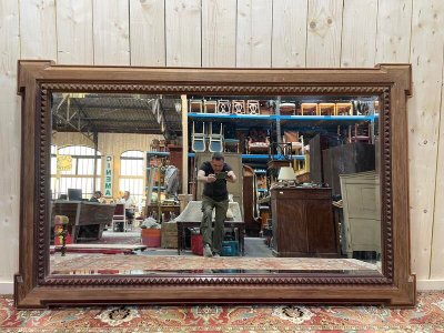 Bistro mirror - Solid oak brasserie with diamond tips