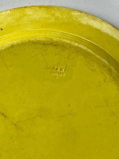 Philhellenic Plate Choisy le Roi yellow background 1825 Greek independence
