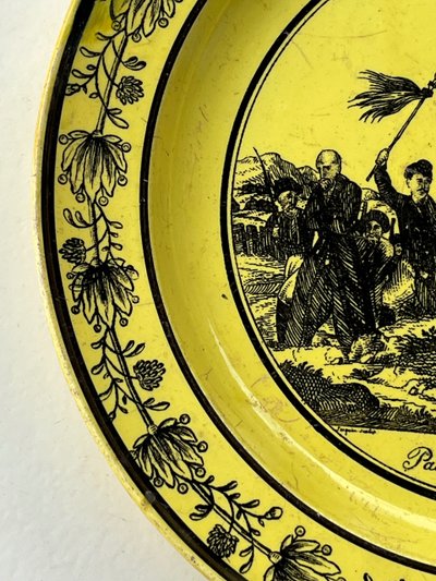 Philhellenic Plate Choisy le Roi yellow background 1825 Greek independence