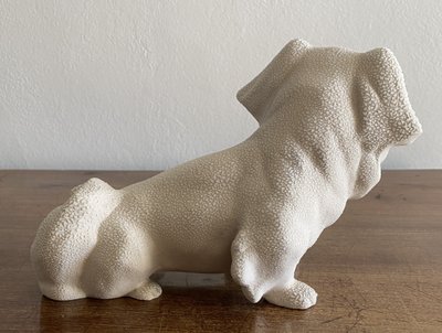 Pekingese or Spaniel Tibétin in ceramic from the manufacture of Sèvres 