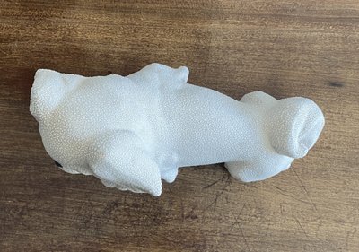 Pekingese or Spaniel Tibétin in ceramic from the manufacture of Sèvres 