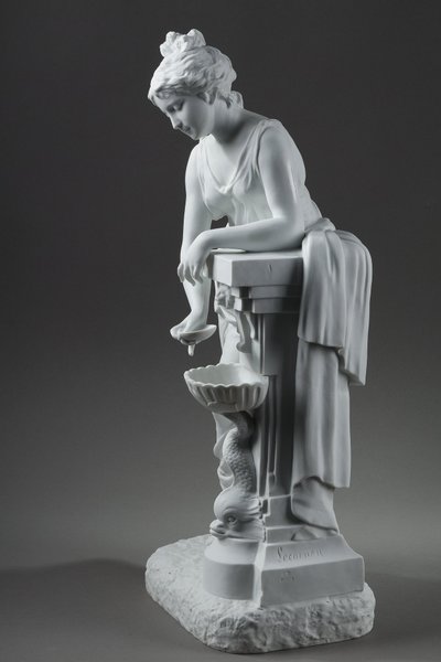 Giovane donna alla fontana di Nicolas Lecorney