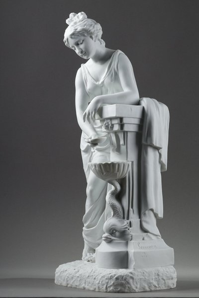 Giovane donna alla fontana di Nicolas Lecorney