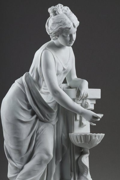 Giovane donna alla fontana di Nicolas Lecorney