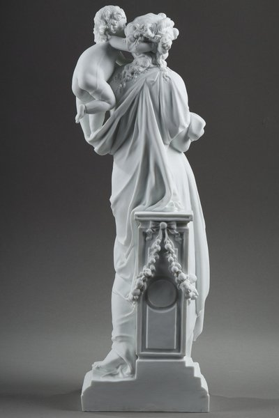 PAIR OF ALLEGORICAL FIGURES BISCUIT PORCELAIN, AFTER CARRIER-BELLEUSE