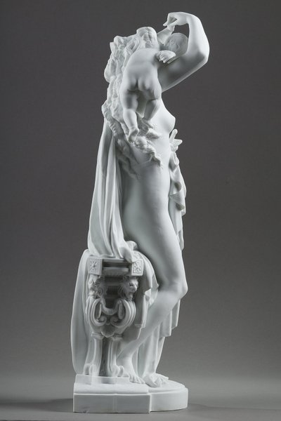 PAIR OF ALLEGORICAL FIGURES BISCUIT PORCELAIN, AFTER CARRIER-BELLEUSE